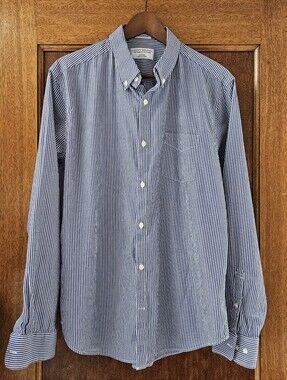 Lucky Brand Men's "Californian" Blue Stripe Button-Down Shirt